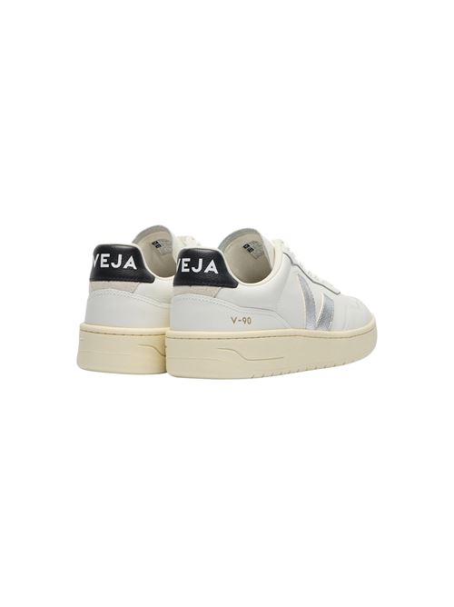 V-90 LEATHER WHITE SILVER BLACK VEJA | VD2020910WHITE-SILVER-BLACK