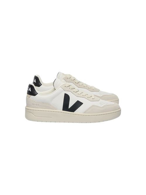 V-90 LEATHER WHITE BLACK VEJA | VD2021061WHITE-BLACK