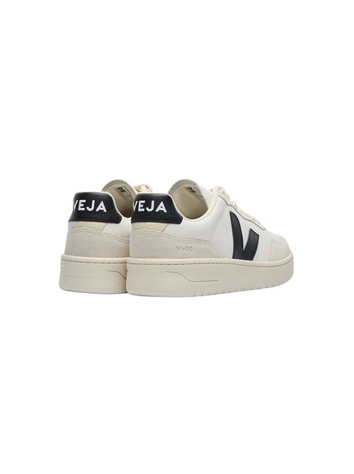 V-90 LEATHER WHITE BLACK VEJA | VD2021061WHITE-BLACK